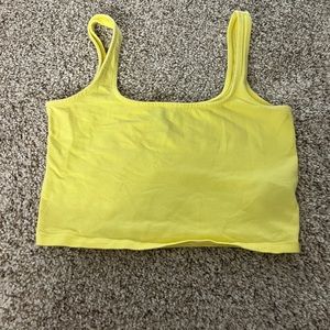 Yellow tank crop top